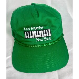 Los Angeles New York green piano graphic baseball cap snapback unisex one size